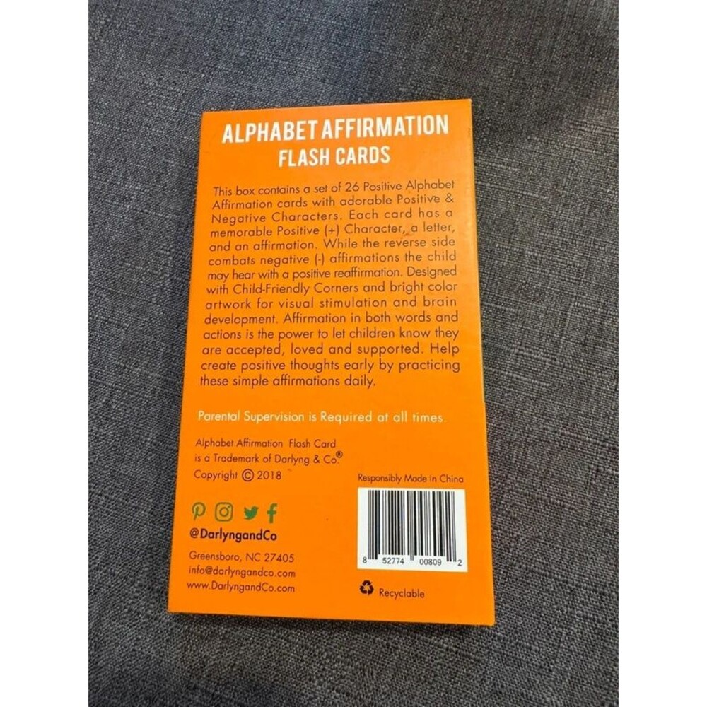Alphabet Affirmation Flash Cards - Picture 4 of 4
